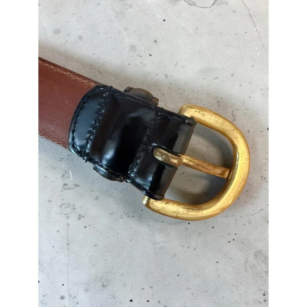 Vintage COACH 3921 Black‎ Smooth Cowhide Leather Belt Size 36/90 Unisex Belt